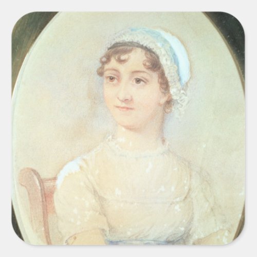 Portrait of Jane Austen Square Sticker