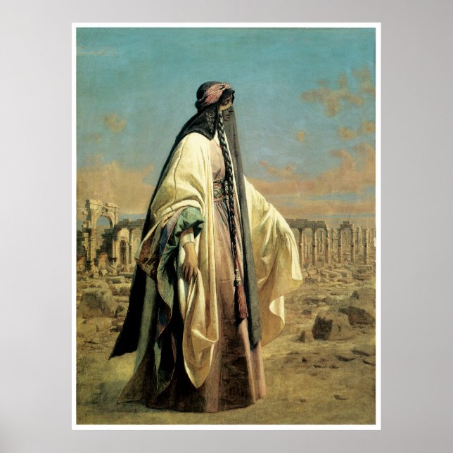 Portrait of Jane Digby el Mezrab (Palmyra) 1859 Poster (Front)