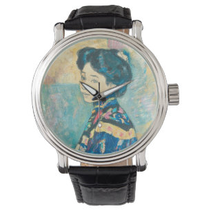Portrait of Japanese Woman (by Fujishima Takeji) Watch