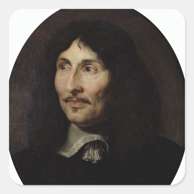 Portrait of Jean-Baptiste Colbert de Torcy Square Sticker (Front)