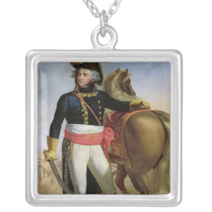 Portrait of Jean Baptiste Kleber Silver Plated Necklace