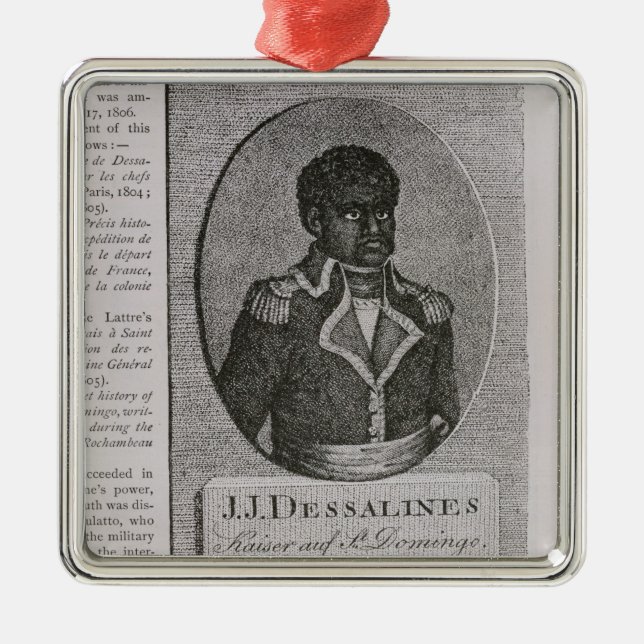 Portrait of Jean-Jacques Dessalines Metal Ornament (Front)