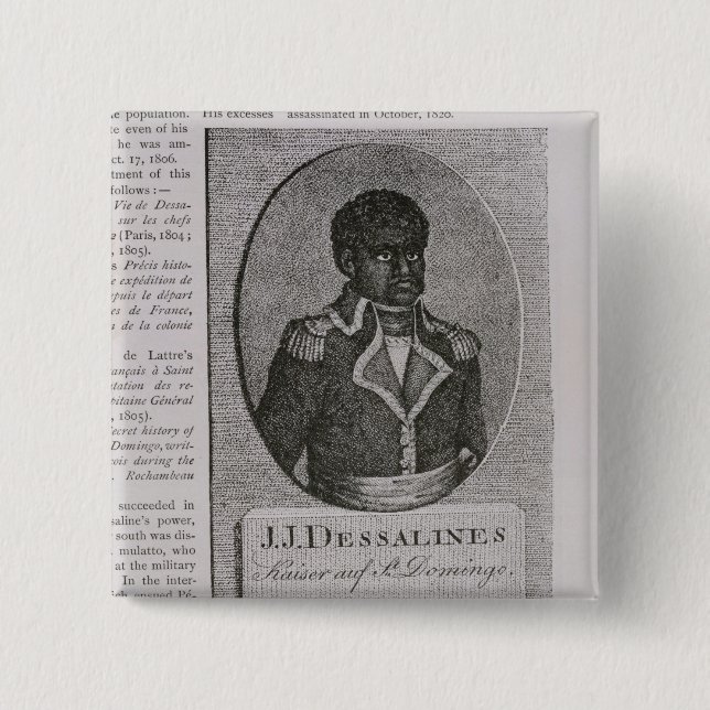 Portrait of Jean-Jacques Dessalines Pinback Button (Front)