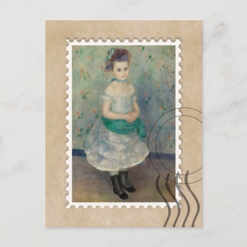 Portrait of Jeanne Durand_Ruel by Renoir Postcard