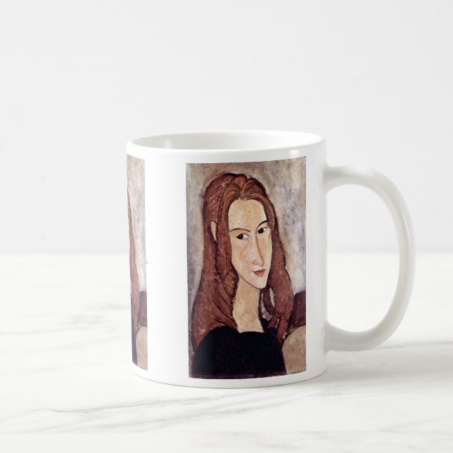 Portrait Of Jeanne Hébuterne [Head In Profile]., Coffee Mug (Right)