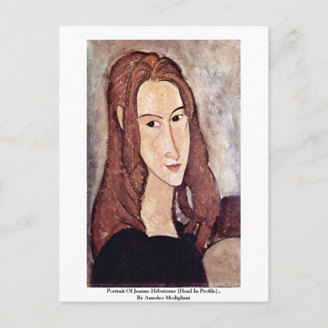 Portrait Of Jeanne Hébuterne [Head In Profile]., Postcard (Front)