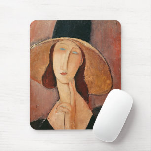 Portrait of Jeanne Hebuterne in a large hat Mouse Pad