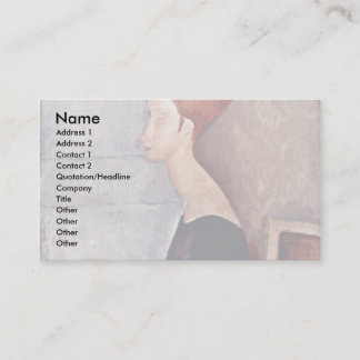 Portrait Of Jeanne Hébuterne In Dark Clothes Business Card