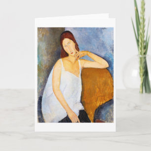 Portrait of Jeanne Hebuterne, Modigliani Card