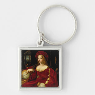Portrait of Jeanne of Aragon (c.1500-77) wife of A Keychain