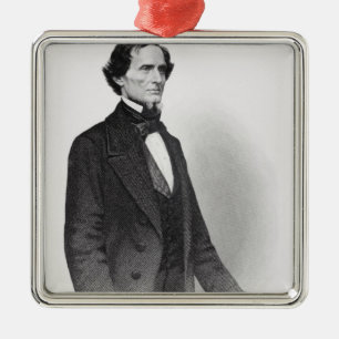 Portrait of Jefferson Davis Metal Ornament