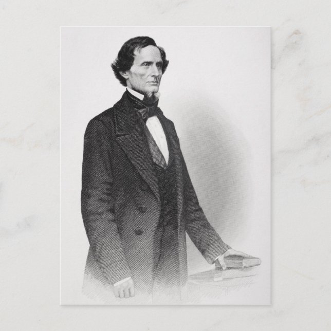 Portrait of Jefferson Davis Postcard (Front)
