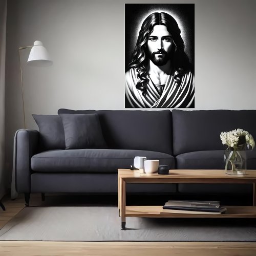 Portrait of Jesus Christ   AI Art Poster