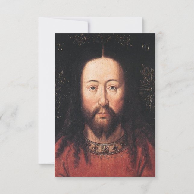 Portrait of Jesus Christ by Jan van Eyck Invitation (Front)