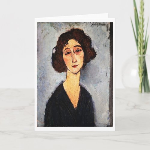 Portrait of Jeune Femme Modigliani Card