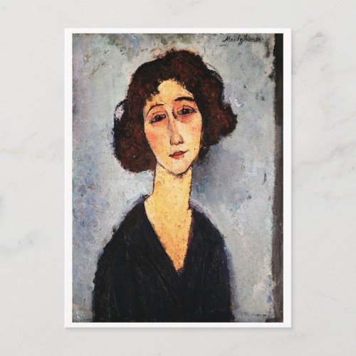 Portrait of Jeune Femme Modigliani Postcard