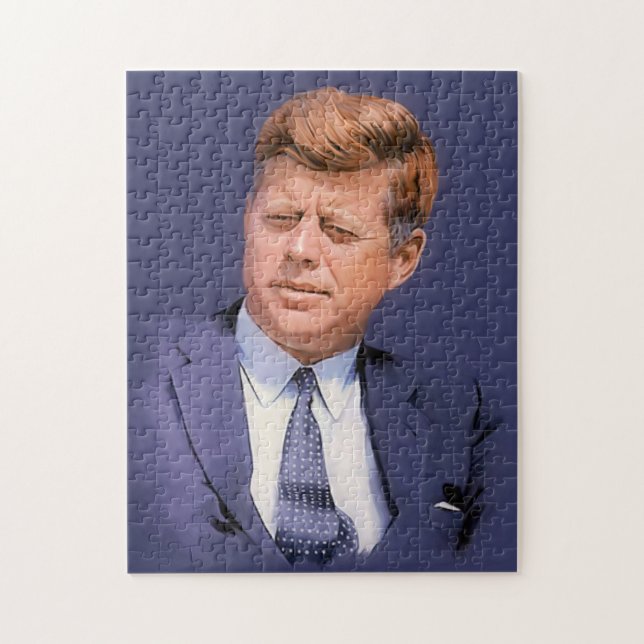 Portrait of JFK Jigsaw Puzzle (Vertical)