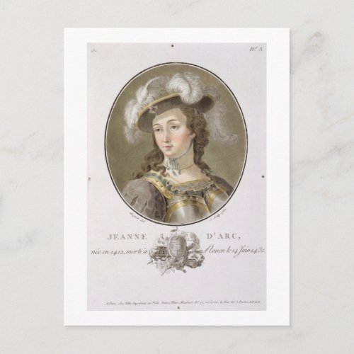 Portrait of Joan of Arc 1412_31 1787 coloured Postcard