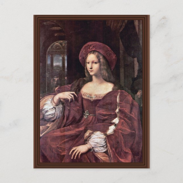 Portrait Of Joanna Of Aragon By Raffael Postcard (Front)