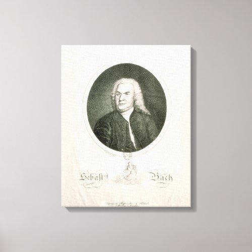 Portrait of Johann Sebastian Bach Canvas Print