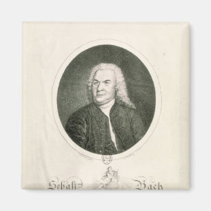 Portrait of Johann Sebastian Bach Magnet