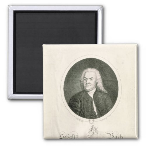Portrait of Johann Sebastian Bach Magnet
