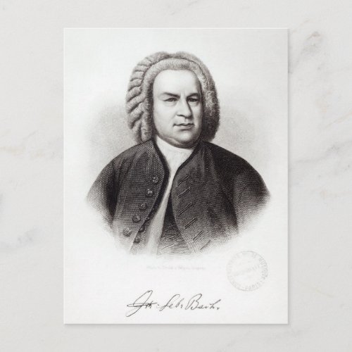 Portrait of Johann Sebastian Bach Postcard