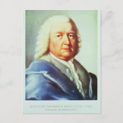 Portrait of Johann Sebastian Bach Postcard