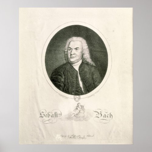 Portrait of Johann Sebastian Bach Poster