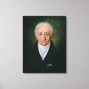 Portrait of Johann Wolfgang von Goethe , 1818 Canvas Print