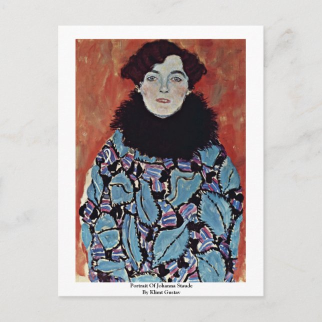 Portrait Of Johanna Staude By Klimt Gustav Postcard (Front)