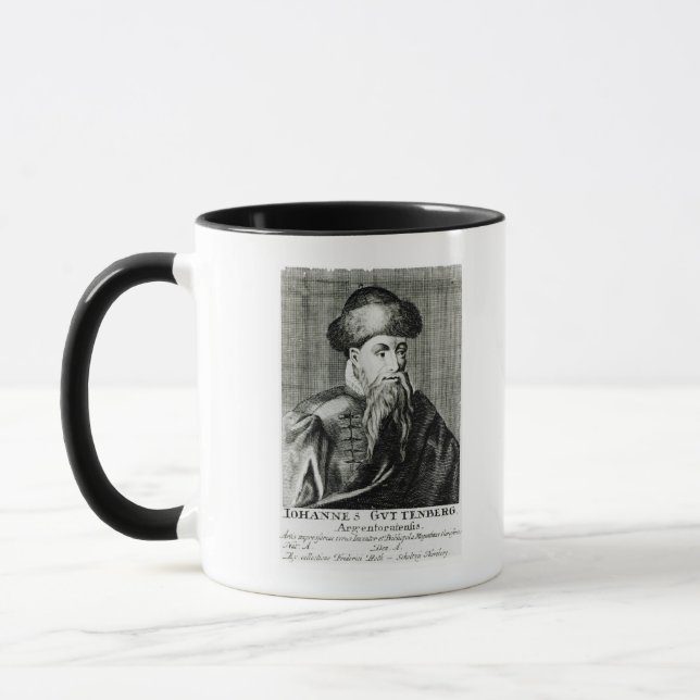 Portrait of Johannes Gutenberg Mug (Left)