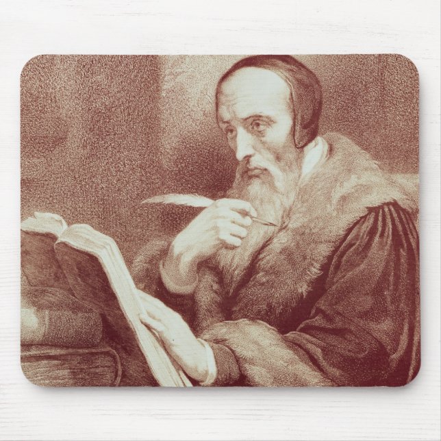 Portrait of John Calvin (1509-1564) (engraving) Mouse Pad (Front)