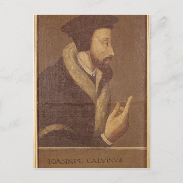 Portrait of John Calvin Postcard (Front)