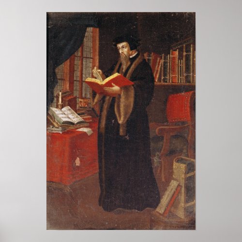 Portrait of John Calvin Poster