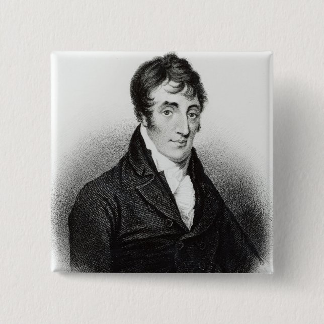 Portrait of John Clare Pinback Button (Front)