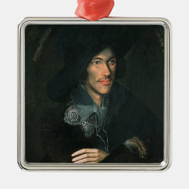 Portrait of John Donne, c.1595 Metal Ornament (Front)