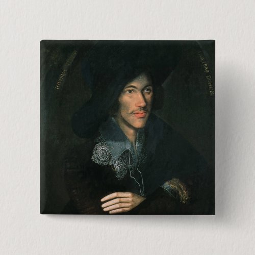 Portrait of John Donne c1595 Pinback Button