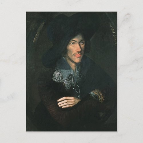 Portrait of John Donne c1595 Postcard