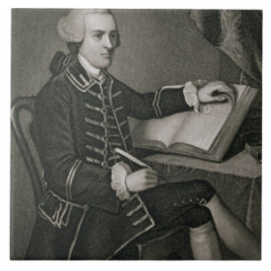 Portrait of John Hancock, engraved by John B. Forr Ceramic Tile