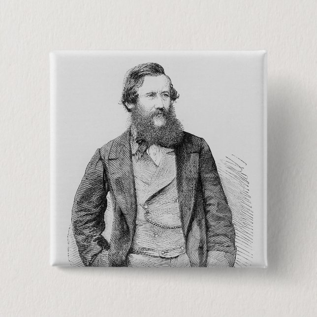Portrait of John Hanning Speke Pinback Button (Front)