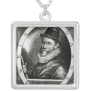 Portrait of John Hawkins Silver Plated Necklace