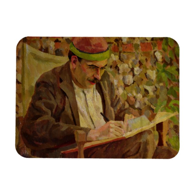 Portrait of John Maynard Keynes (1883-1946) (oil o Magnet (Horizontal)