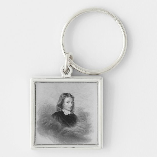 Portrait of John Milton (1608-74) engraved by the Keychain (Front)
