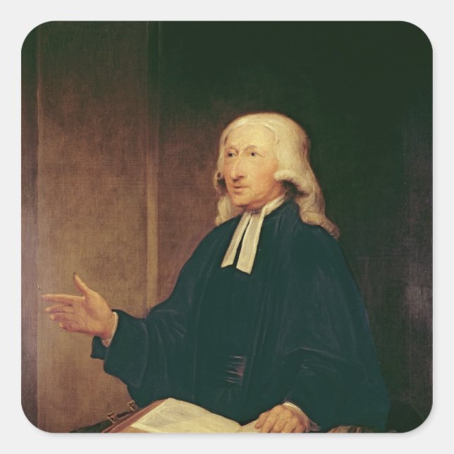 Portrait of John Wesley  1788 Square Sticker (Front)