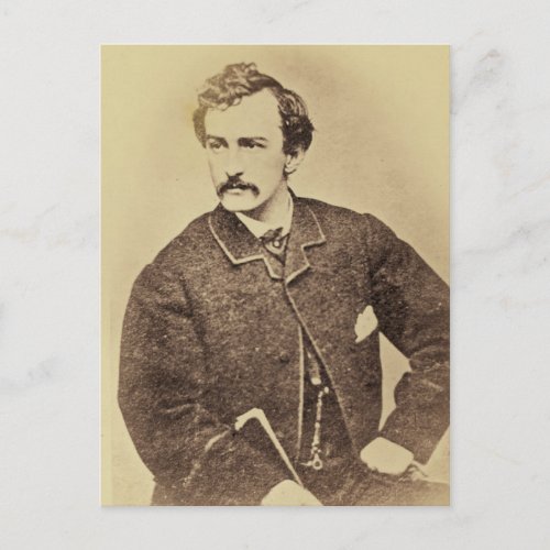 Portrait of John Wilkes Booth  1861_65 Postcard