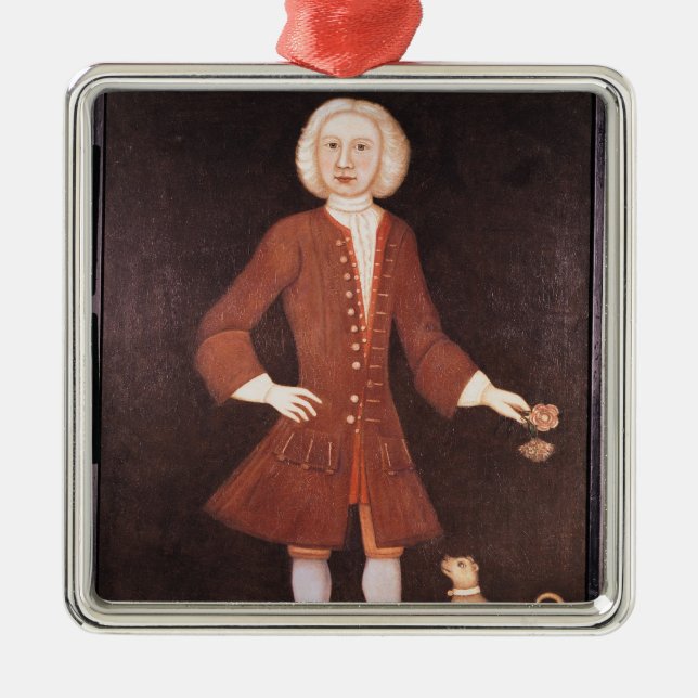 Portrait of Jonathan Bentham, c.1725 Metal Ornament (Front)