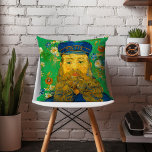 Portrait of Joseph Roulin | Vincent Van Gogh Throw Pillow<br><div class="desc">Portrait of Joseph Roulin (1889) by Dutch post-impressionist artist Vincent Van Gogh. Original painting is an oil on canvas. The portrait is one of several Van Gogh painted of his close friend, a postal employee in the southern French town of Arles. This close up of the postman in uniform is...</div>