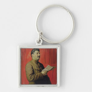 Portrait of Josif Stalin, 1933 Keychain