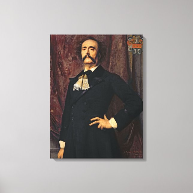 Portrait of Jules Barbey d'Aurevilly  1881 Canvas Print (Front)